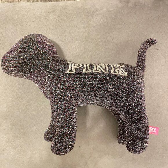 Victoria’s Secret PINK 10” Sparkly Metallic Stuffed Collectible Dog Ltd Ed - Picture 4 of 5